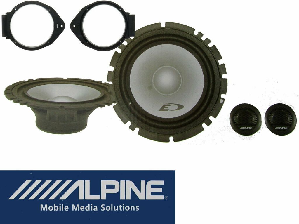 Alpine passend für Opel Astra J K ab 2009 Lautsprecher Einbau Set Tür 2Wege 16,5cm 280 Watt