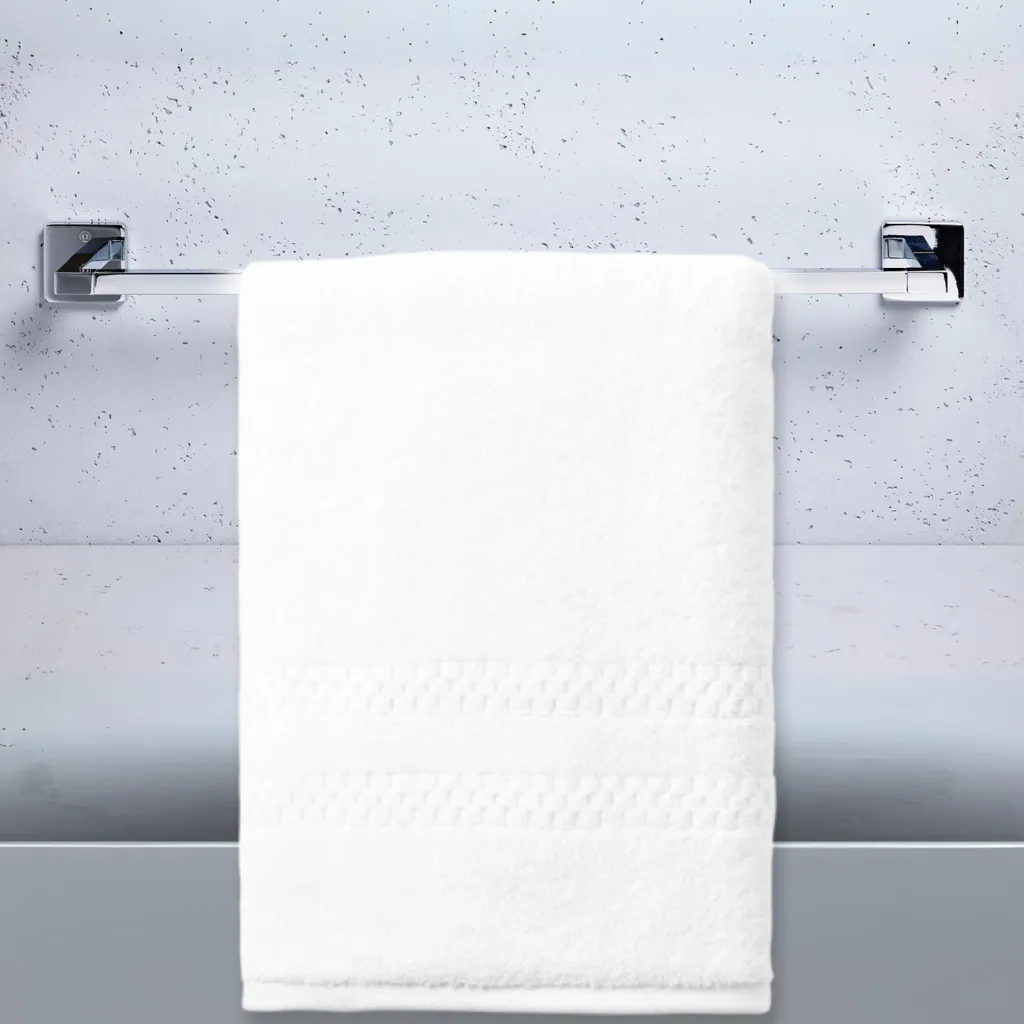 Porte-serviettes mural pour salle de bain chromé 70 cm longue durée