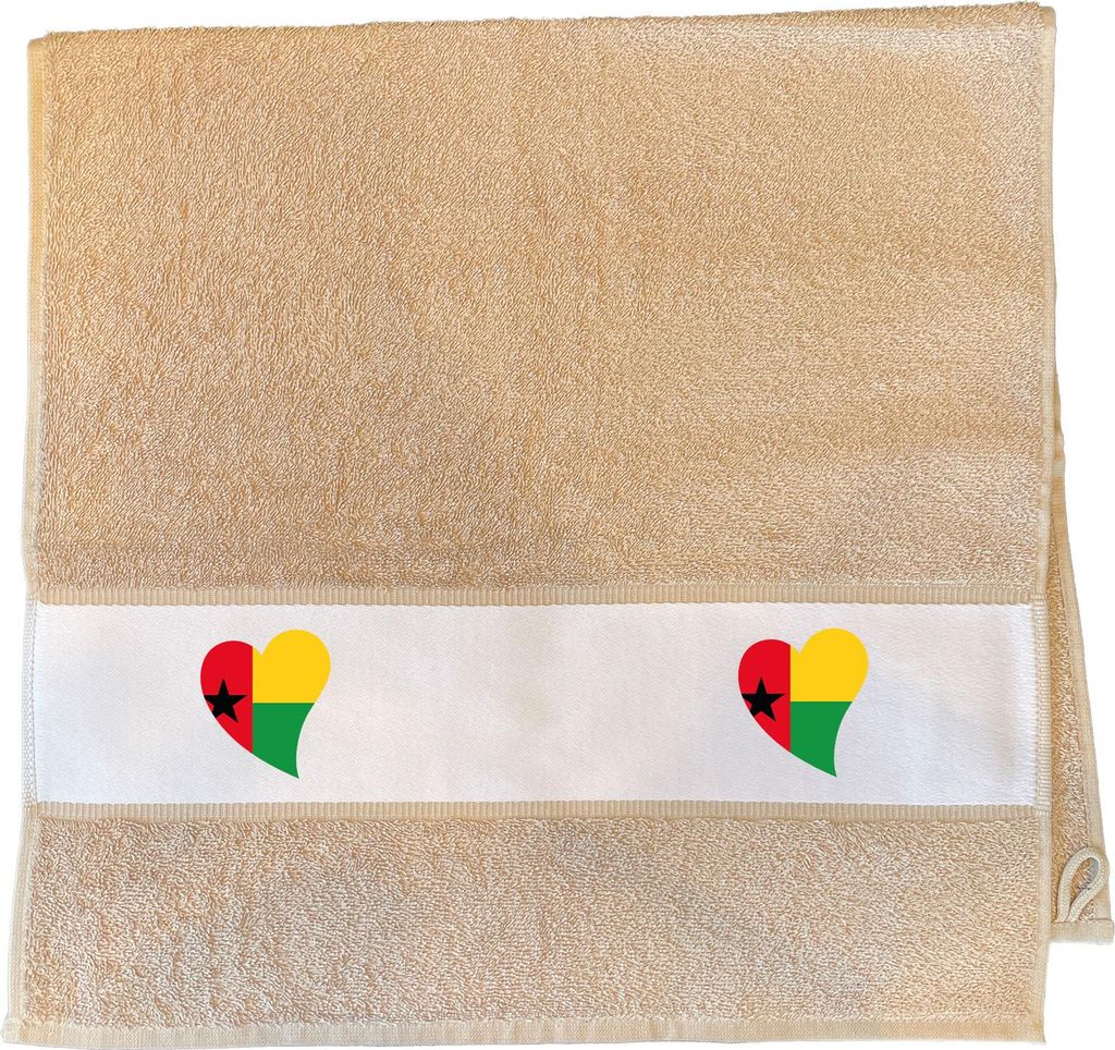 Huuraa Handtuch Guinea-Bissau Flagge Herz 50x100cm Sand Baumwolle Handtuch Geschenkidee