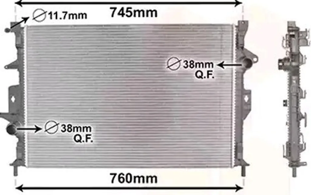 Radiateur moteur en aluminium pour VOLVO V40 Cross Country