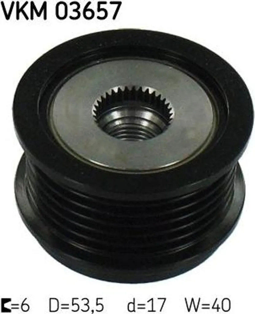 Poulie alternateur SKF VKM 03657 pour Ford Focus et Fiesta AV6Q10A352BA
