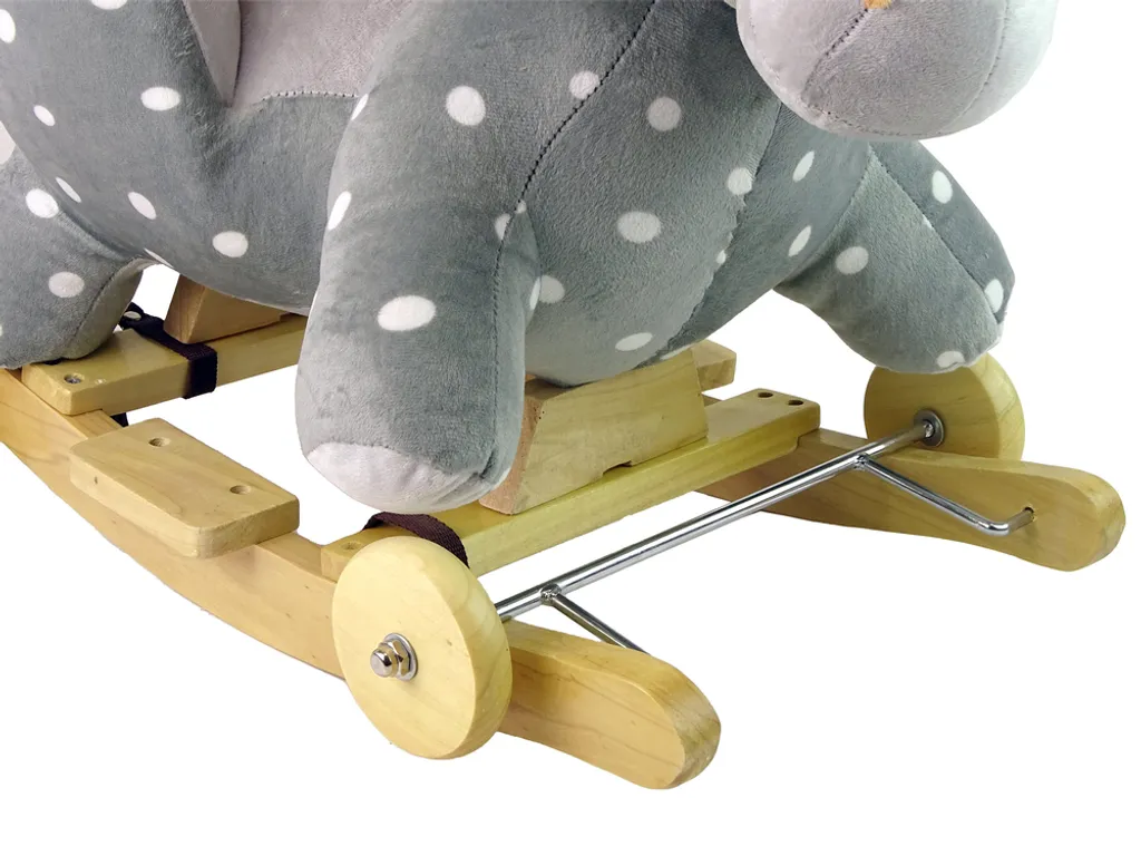 Cheval à bascule 46 cm Petits points - Stable et sûr pour l'équilibre - 7