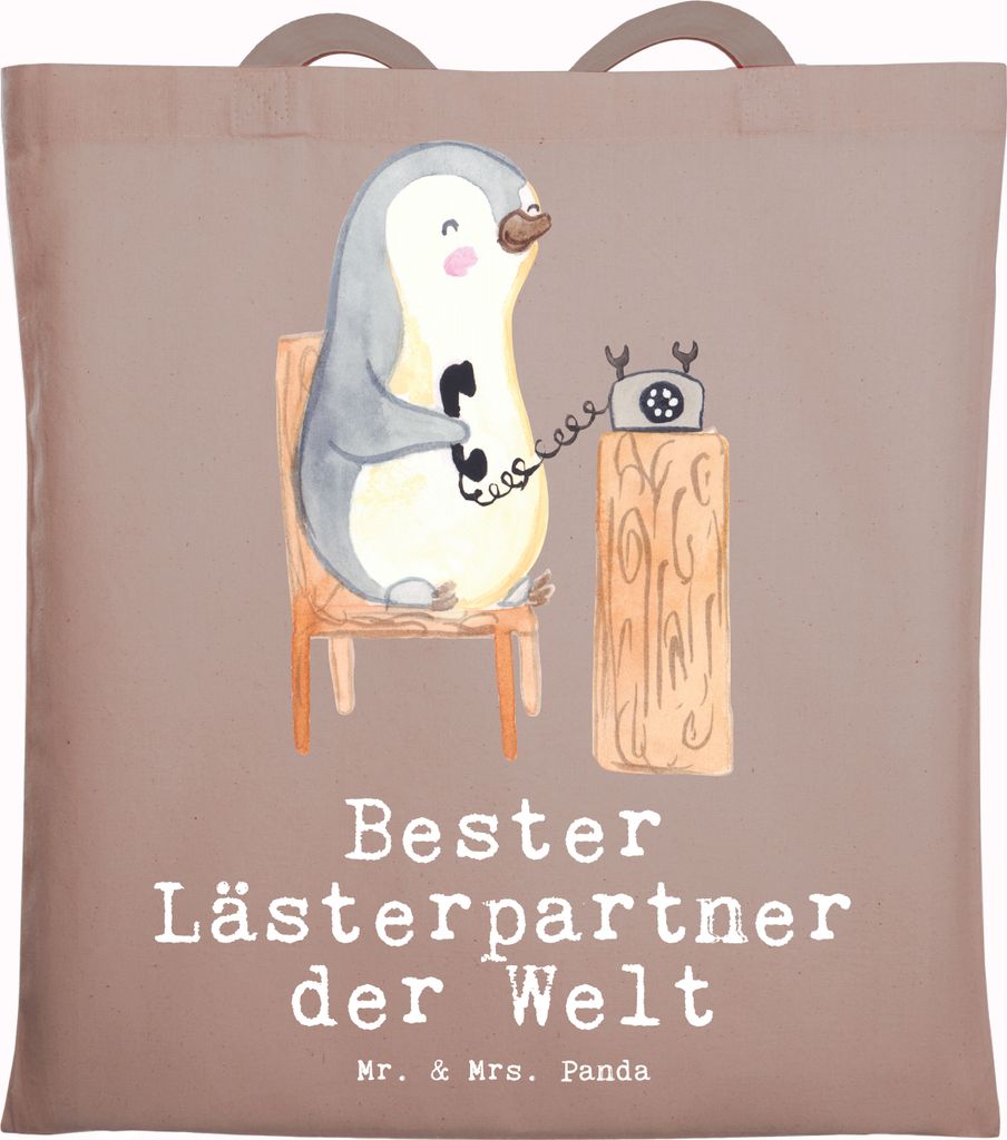 Mr. & Mrs. Panda Tote Bag Pinguin Bester Lästerpartner der Produktbild 