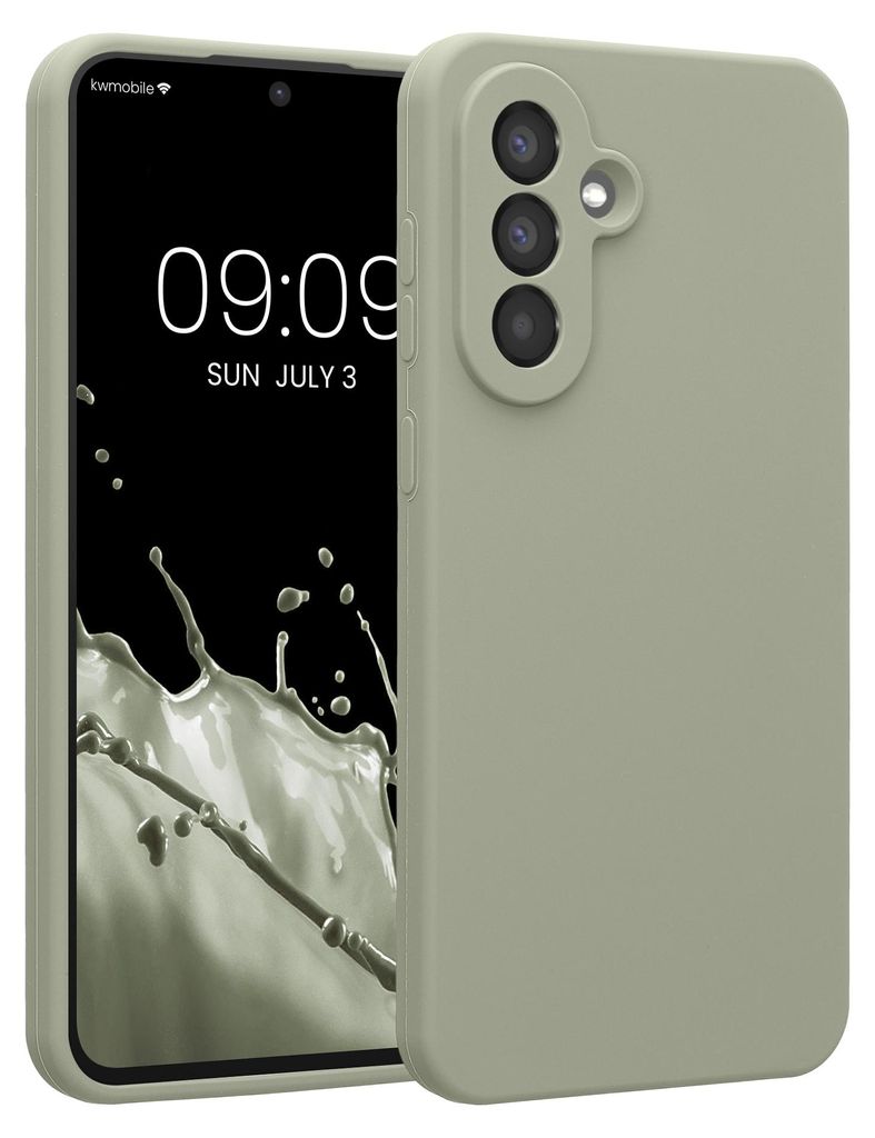 kwmobile Hülle kompatibel mit Samsung Galaxy A56 5G - Hülle Silikon gummiert - Handyhülle - Handy Case in Graugrün