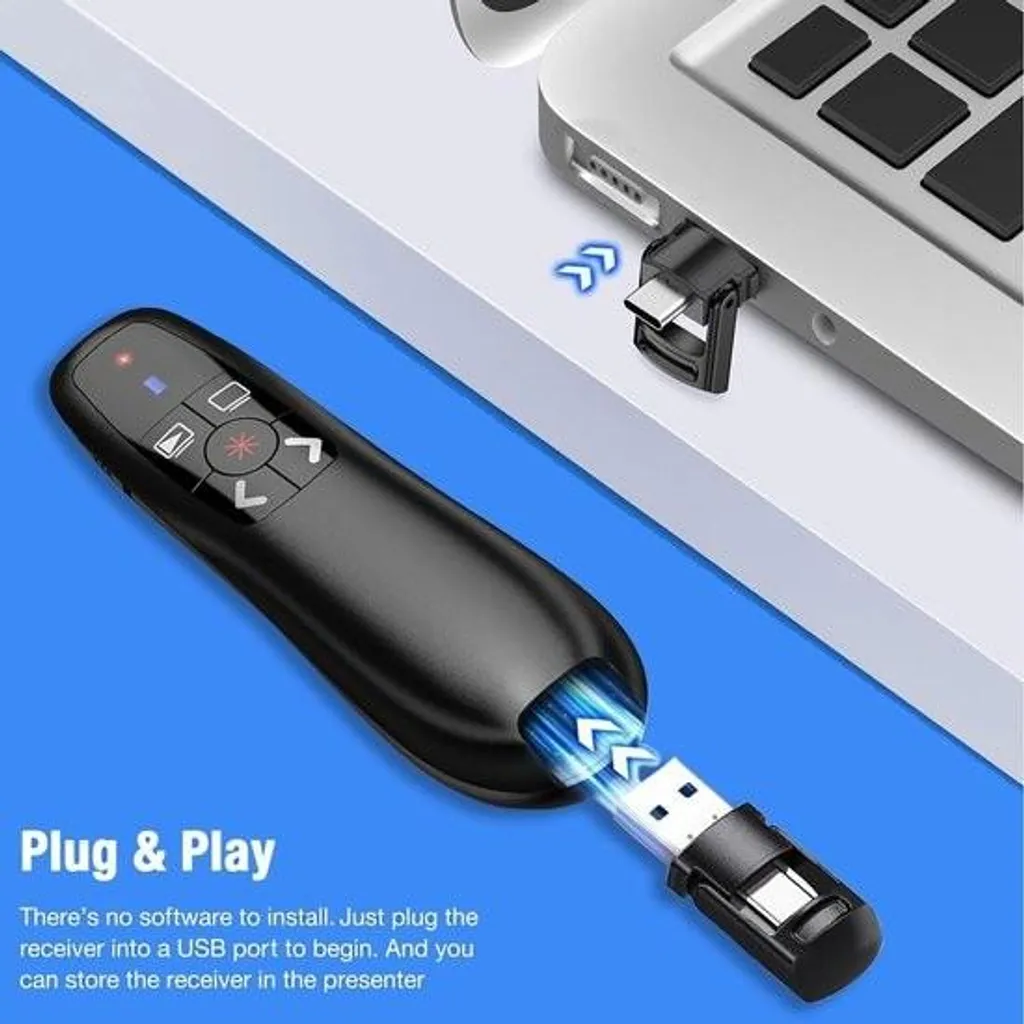 Télécommande PPT pour Mac et ordinateur portable avec connecteur mixte