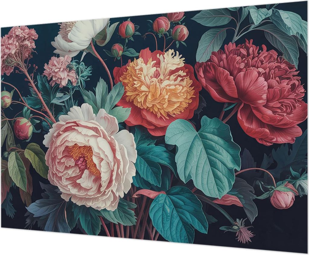 Wandtapete - Dekorative Tapete für Wohnzimmer - Tapetenfolie für Wanddekoration - 208x146 cm - Bunte Blumen