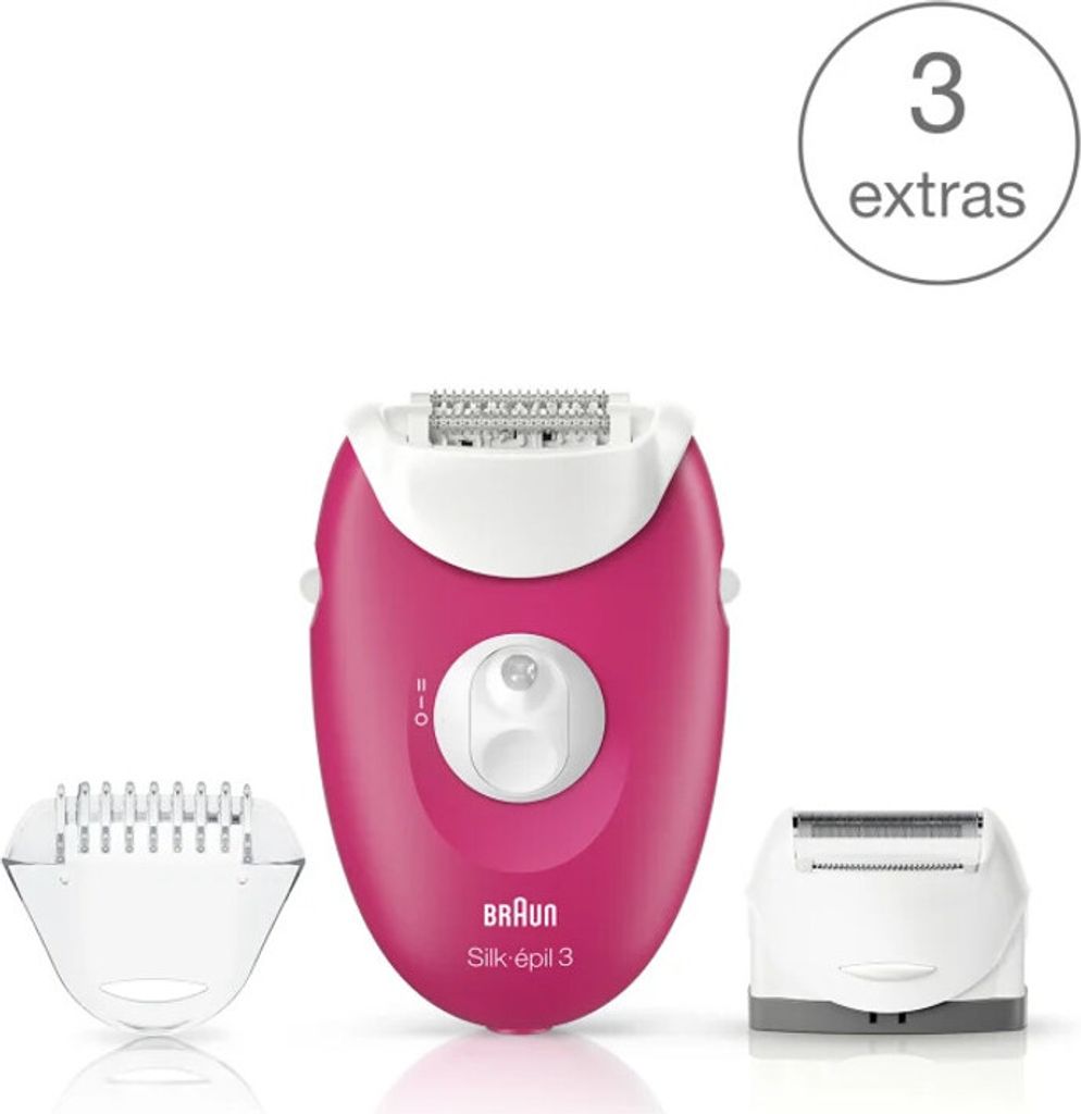 Braun Silk-épil 3 Epilierer 2in1 mit Rasierer,Trimmer pink Produktbild 1