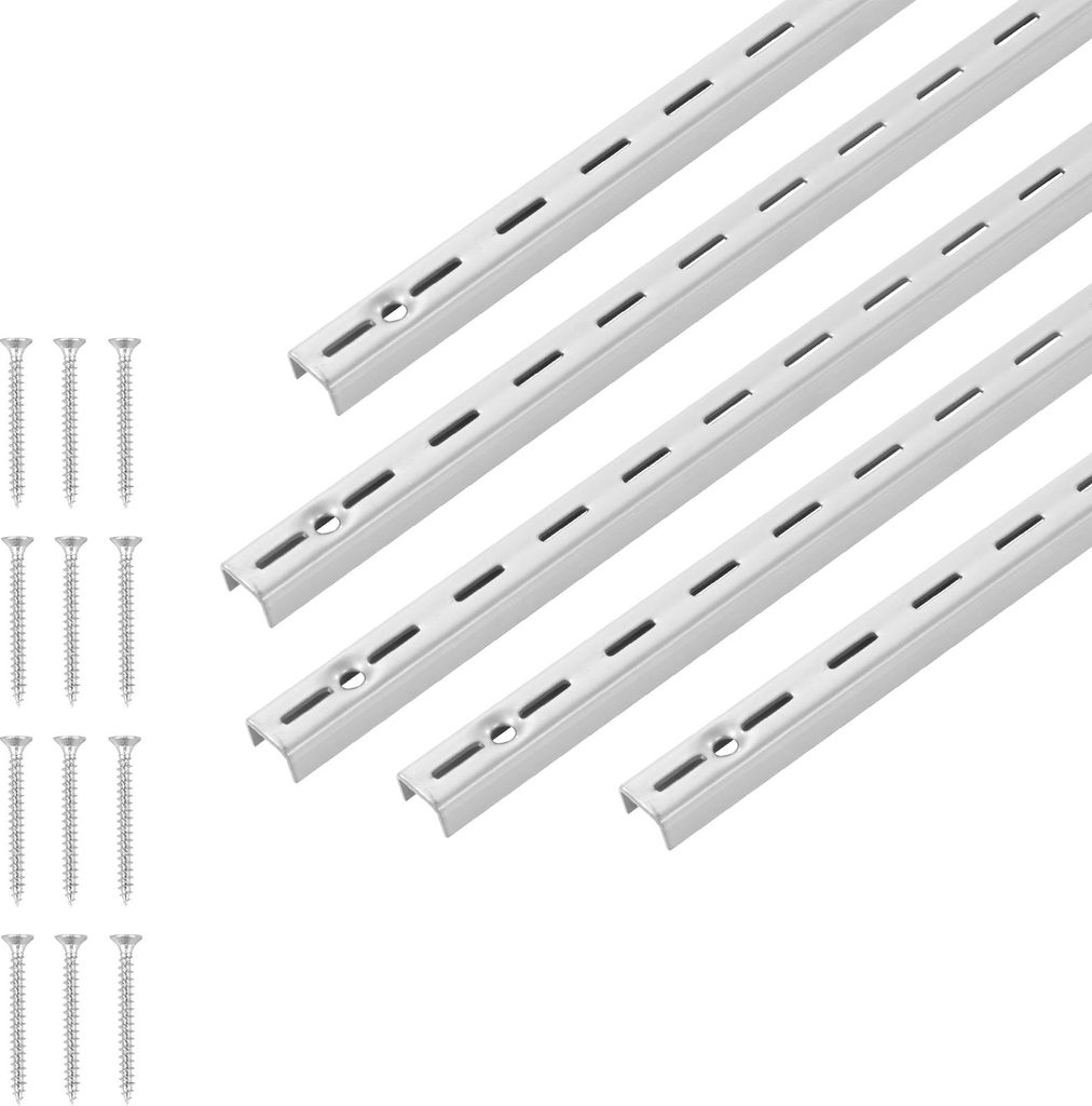 SucceBuy Regalschiene 990 mm 10er-Set aus Stahl für verstellbare Wandregale