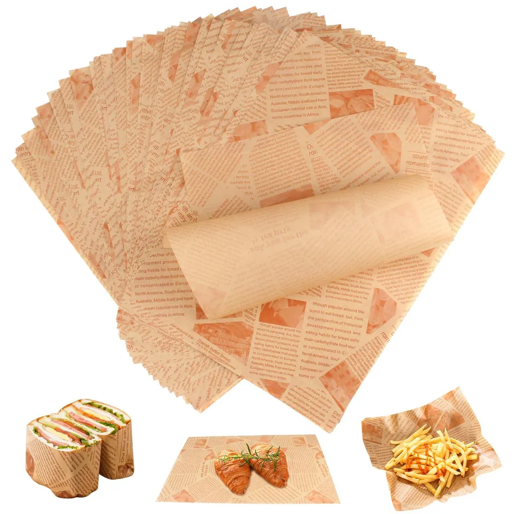 Papier à fromage 100 feuilles papier sulfurisé aspect journal 38x28cm