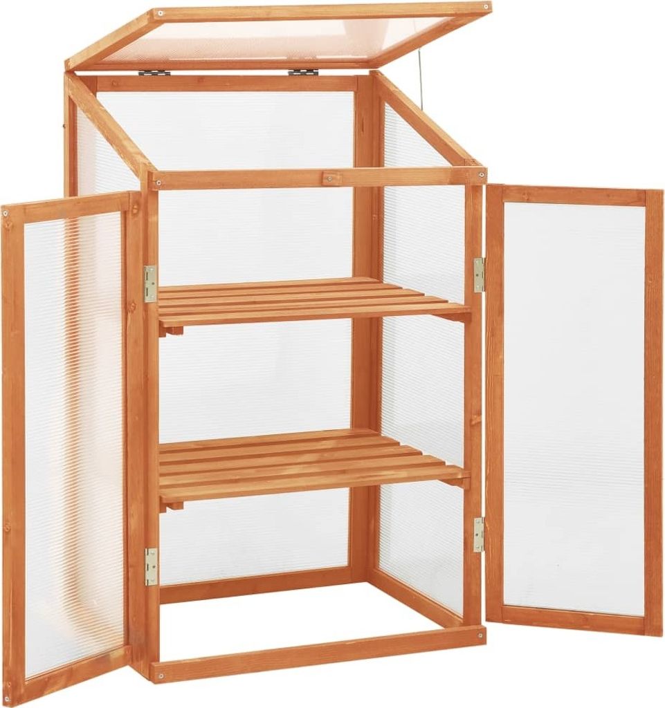 vidaXL Gewächshaus 60x45x100 cm Tannenholz Produktbild 1