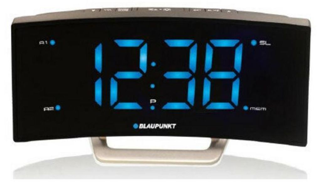 Blaupunkt CR7BK Funkuhr Analog & digital Edelstahl Produktbild 