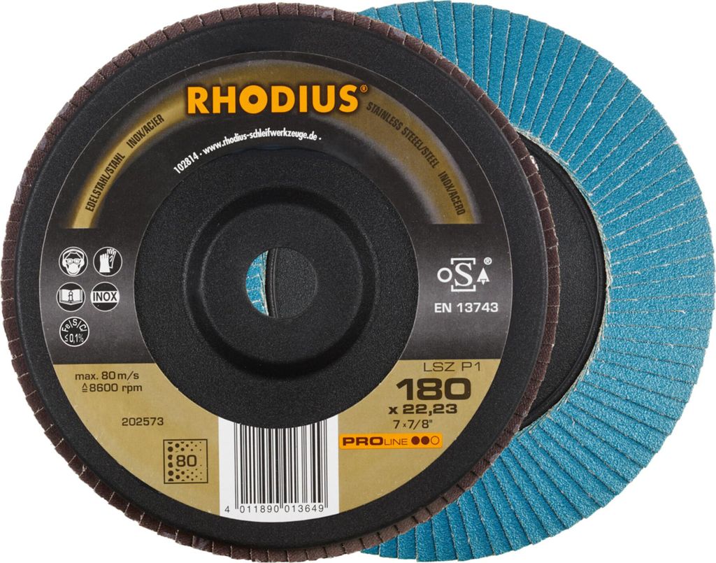Rhodius 180 mm sanding disc. LSZ80