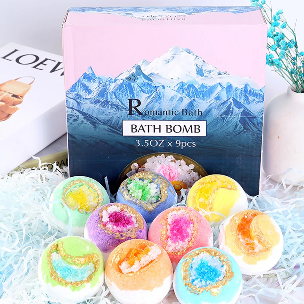 Idée cadeau maman et anniversaire : Set 9 bombes de bain parfumées 100g Lux