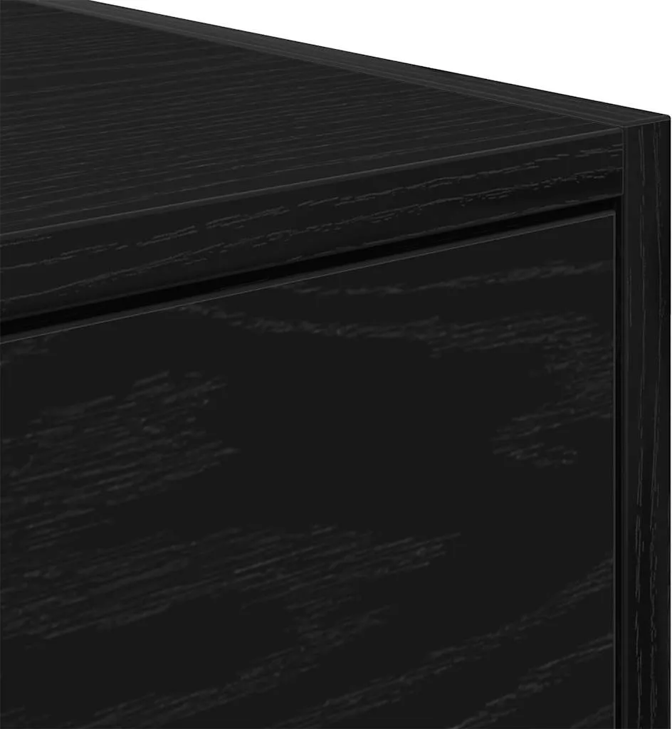 Mobili TV Rovere Nero 2 Pezzi 80cm | Set Parete Attrezzata Sospesa - 11