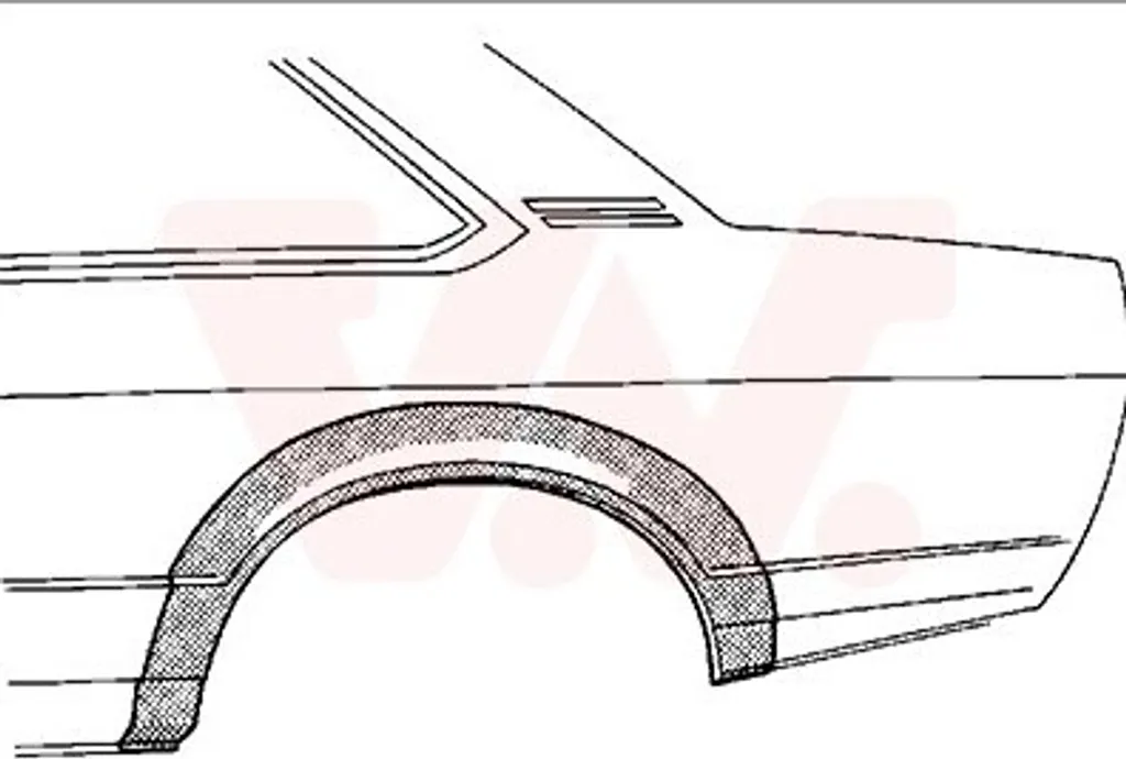 Panneau de réparation anticorrosion VAN WEZEL pour Opel Ascona B 81-88