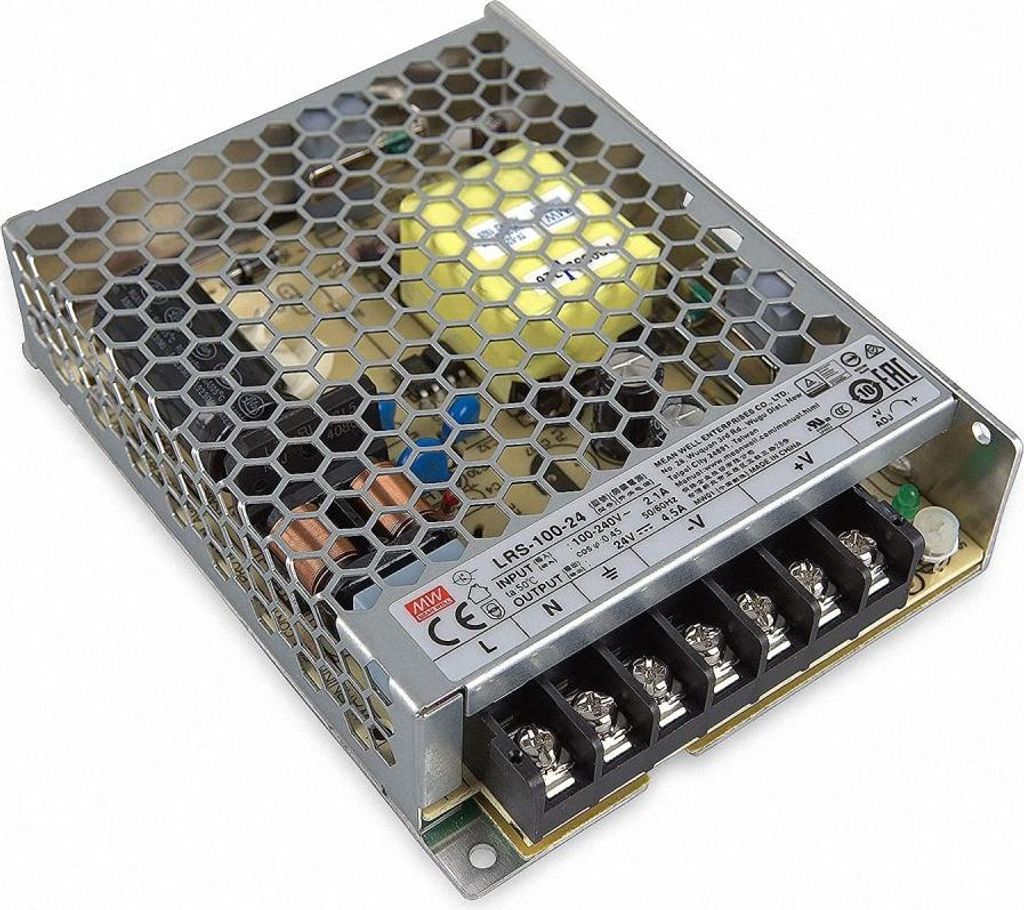 100-W-24-V-Netzteil über die Anschlussdose LRS-100-24