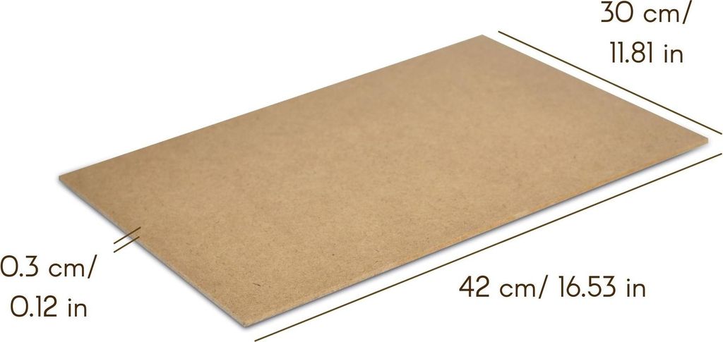 Creative Deco 10 x A3 MDF Platten - 420 x 300 x 3 mm - Dünne Holzplatten
