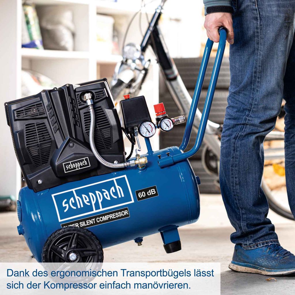 Scheppach HC26Si Ultra Silent Kompressor 24L - 66dB Produktbild-Vorschau 2