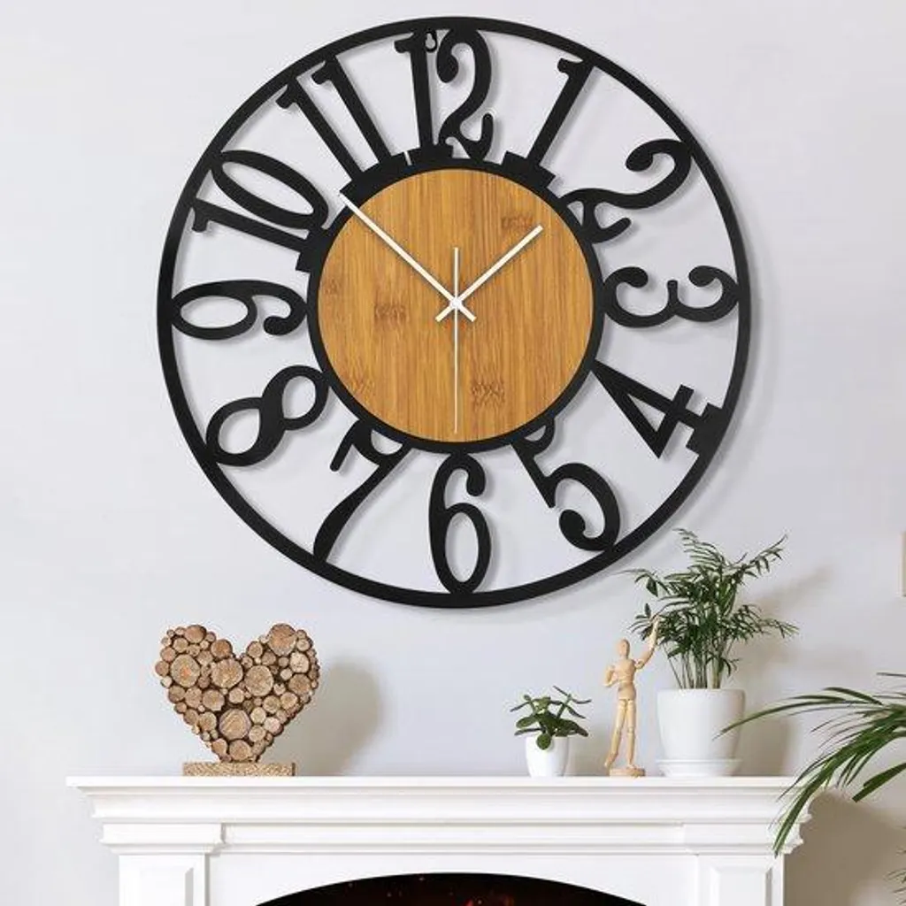 Grande horloge murale pour salon 40 cm style moderne décoration de bureau