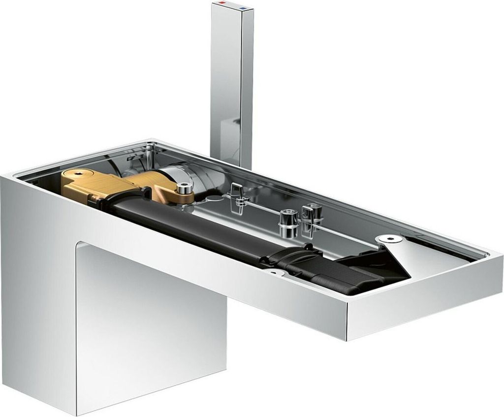 hansgrohe AXOR MyEdition Einhebel-Waschtischmischer 70 mit Push-Open Ablaufgarnitur, ohne Platte, 47012000