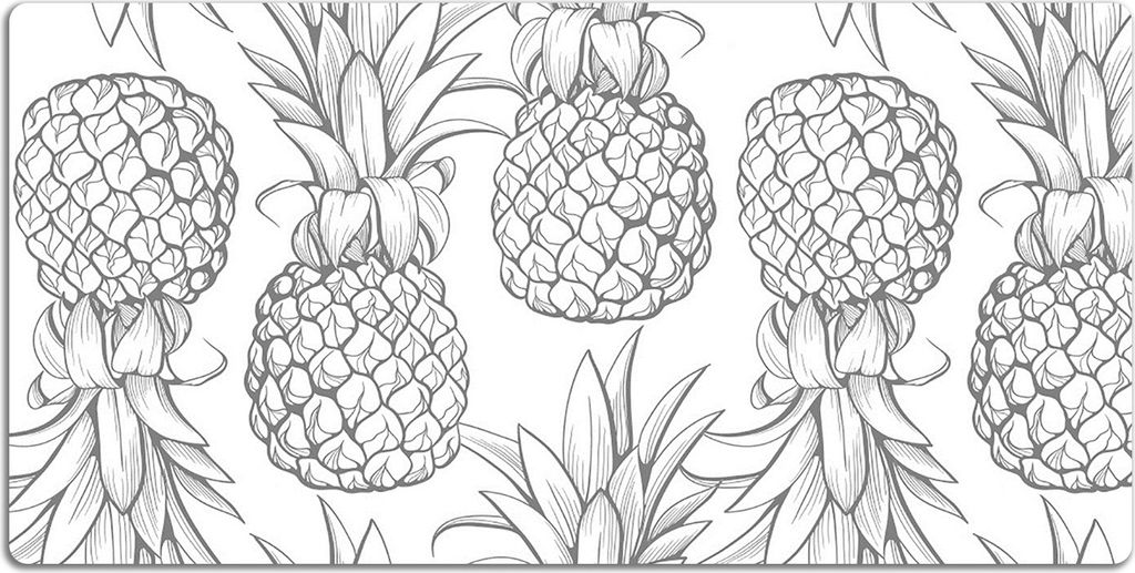 Schreibtischmatte Tischunterlage 100x50 cm Mauspad - Muster in Ananas