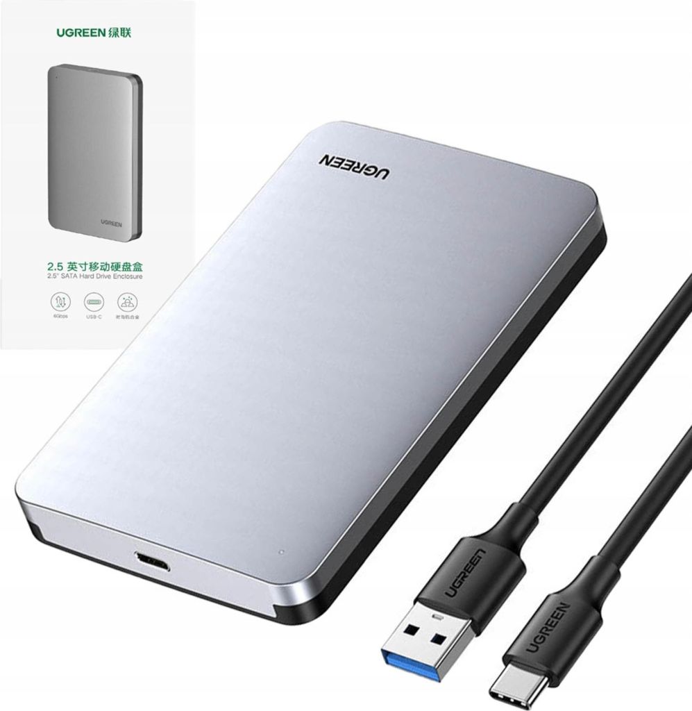 Ugreen Kieszeń Obudowa Na Dysk Twardy 2,5'' Sata 3.0 6Gbps Zdjęcie produktu 