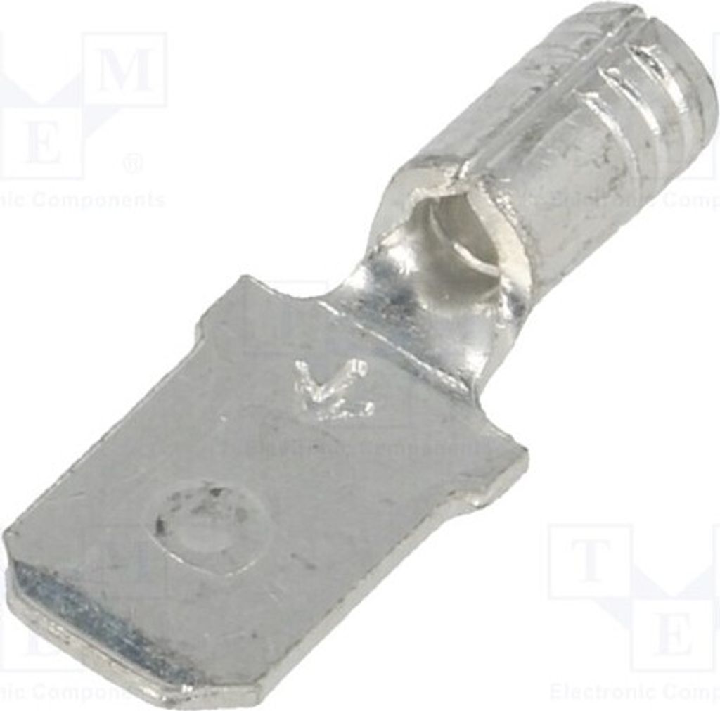 3x Verbinder: flach 6,4mm 0,8mm Klemmverbindung männlich gerade 8284 isoliert(nei