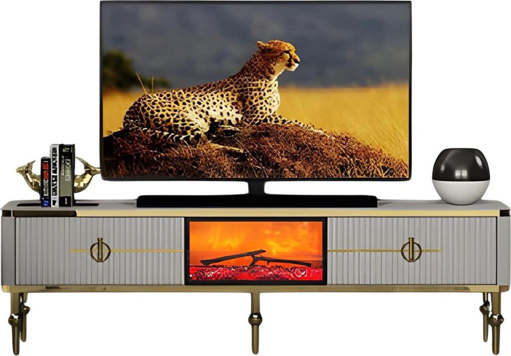 TV Lowboard Wohnzimmerschrank Fernsehtisch Sideboard Modern Stilvoll