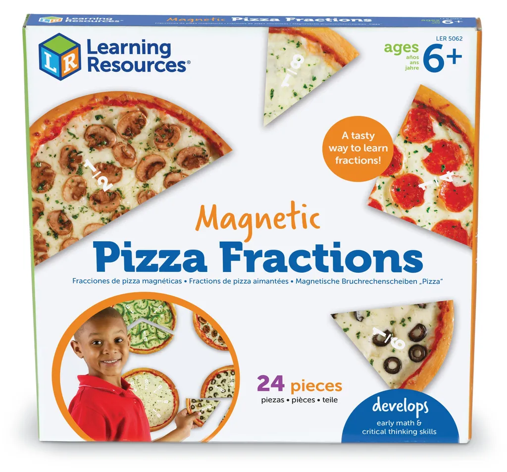 Learning Resources Pizza des Fractions Magnétique - Jeu Éducatif Math
