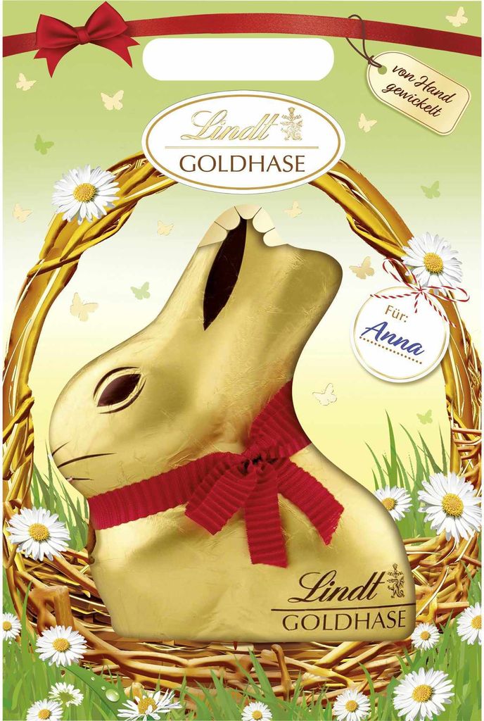Pełnotłuste mleko Lindt Gold Bunny z dzwoneczkiem na szyi Zdjęcie produktu