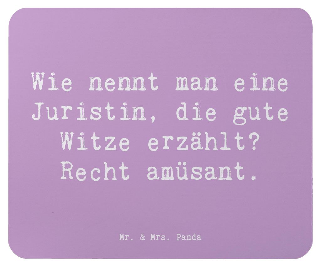 Mr. & Mrs. Panda Mauspad Spruch Juristin Humor - Lavendeltraum - Geschenk, Fairness, mousematte, Rechtsanwältin, Rechtswissenschaft, personalisier...