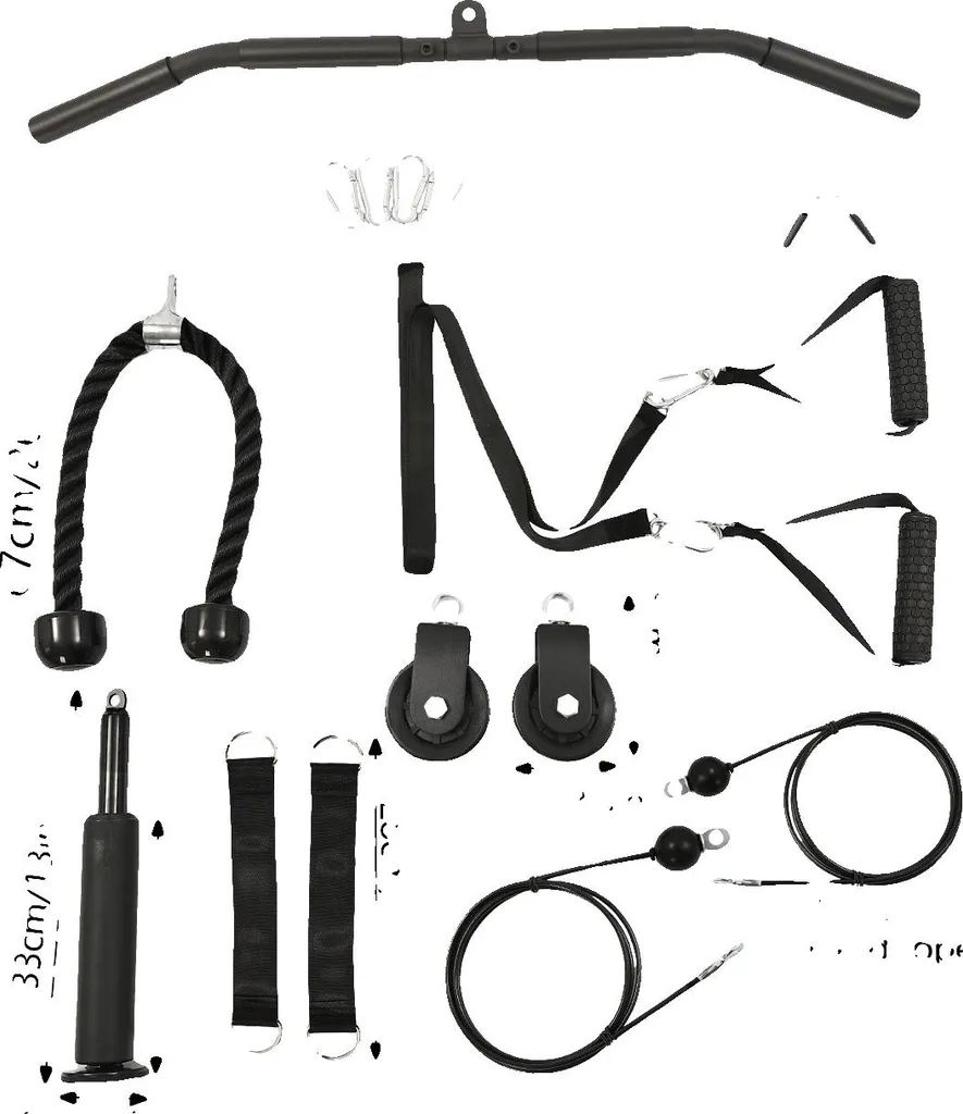 Système Pulley à poids de corde noir - Équipement de musculation robuste