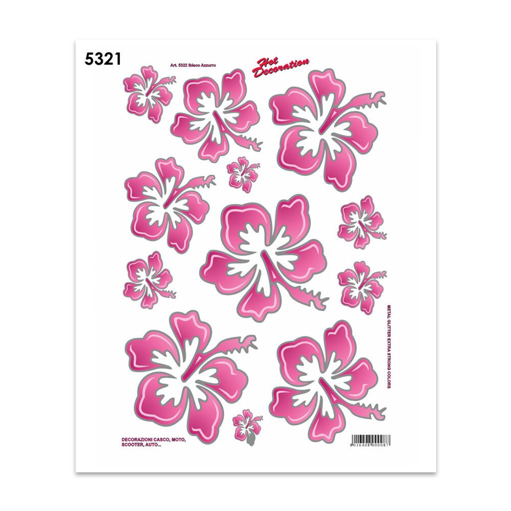 Sticker Hibisco Fuxia 35 x 25 cm