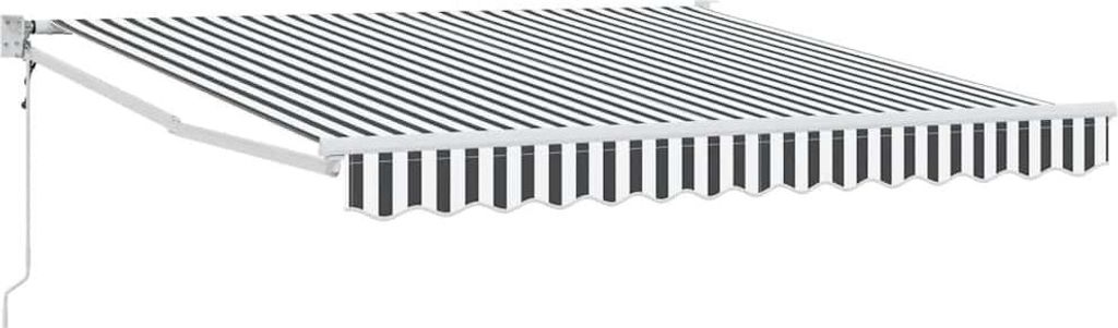 vidaXL Markise Einziehbar Anthrazit und Weiß 3x2,5 m Stoff & Aluminium