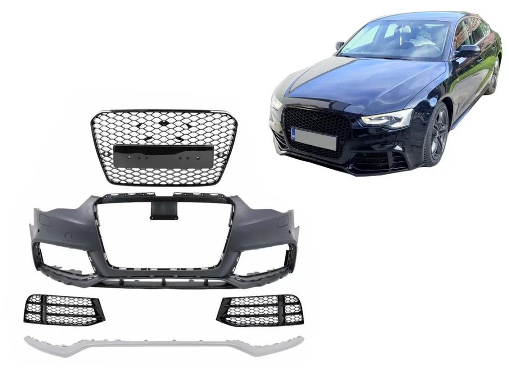 Stoßstange für Audi A5 8T Facelift 2012–2016 Wabengrill Produktbild 