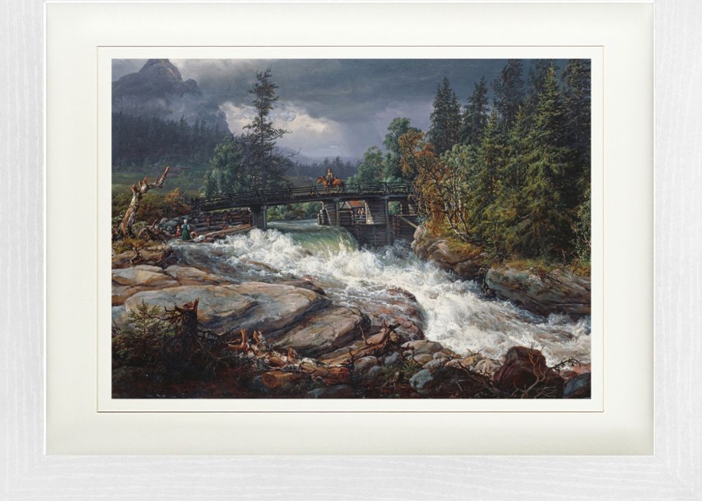 Johan Christian Dahl Gerahmtes Bild Mit Edlem Passepartout | Wand-Bilder | Im Bilderrahmen - Maridalen, 1852 (30 x 40 cm)