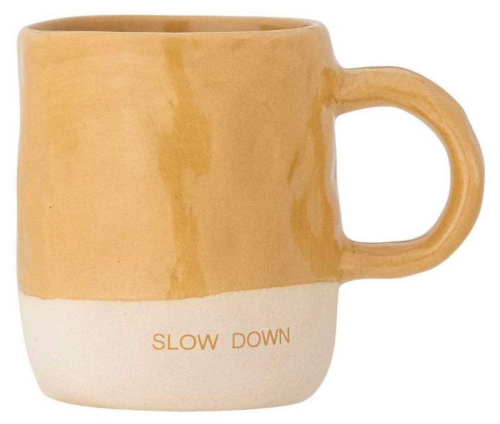 Bloomingville Tasse NEO jaune SLOW DOWN Tasse à café Tasse Image du produit 