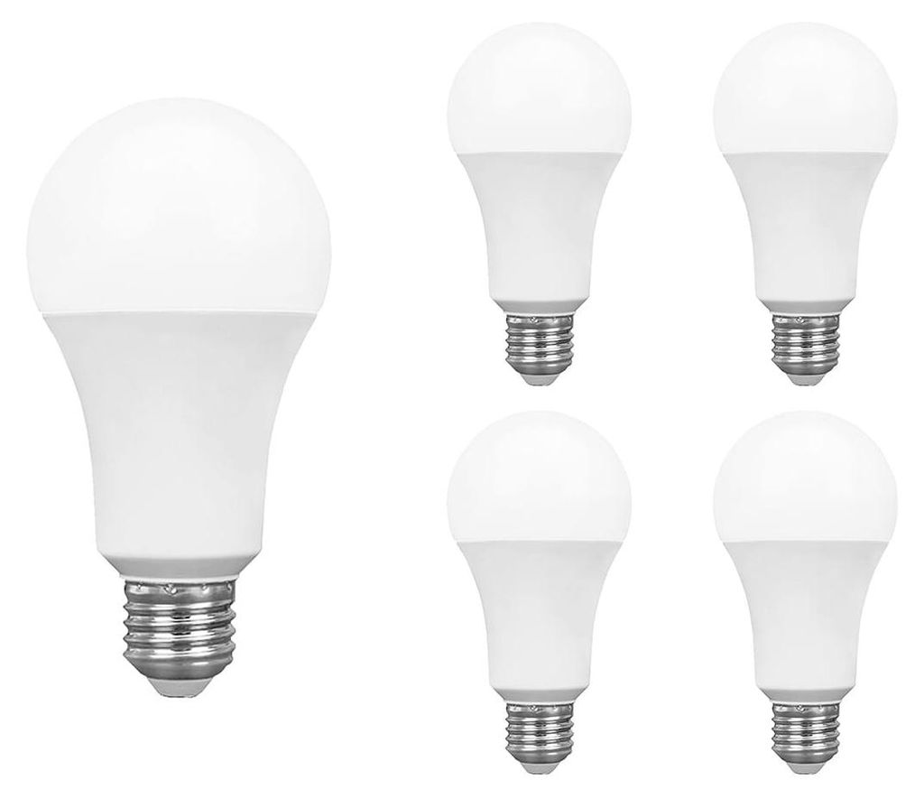 Spectrum LED-Lampe A60 E27 - 18 W - 230 V - 1800 Lumen - 6000 K Kaltweiß - Ø 60 mm - Für Decken-, Tisch- oder Stehlampen - 5 Stück