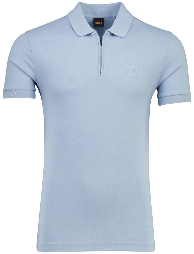Hellblaues Polo BOSS Orange normale Passform