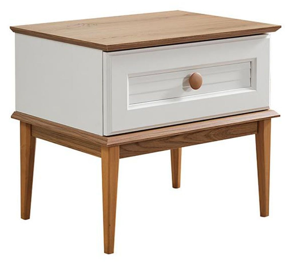 Schlafzimmer Nachttisch Design Einrichtung Luxus Polster Betten Weiß Modern