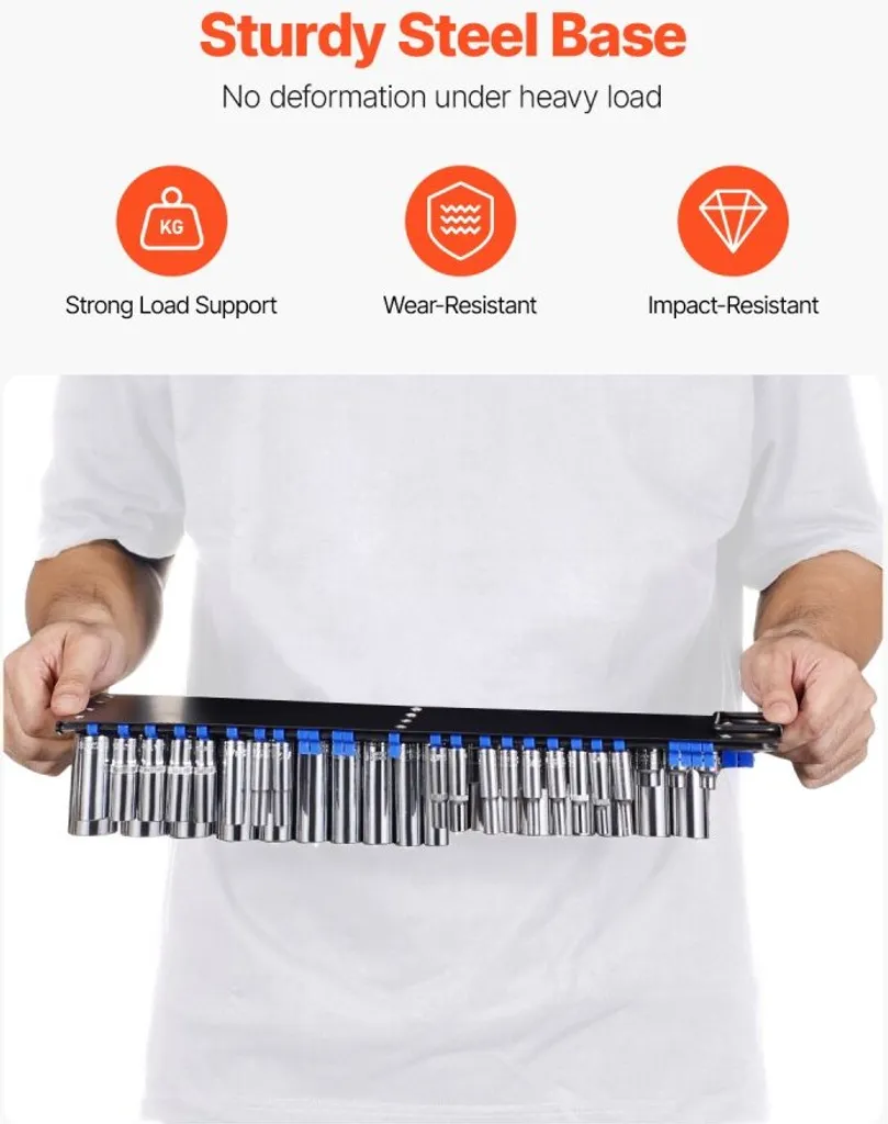 Lot De 6 Clips De Support Mural - Capacité 5kg, Taille 40mm, En Plastique, Pour Outils