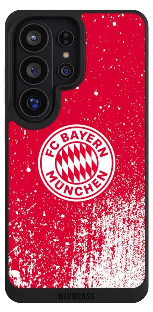 NIVOCASE Handyhülle für Samsung Galaxy S26 Ultra Hülle NIVOpure Case Schwarz FC Bayern München FCB Offizielles Lizenzprodukt