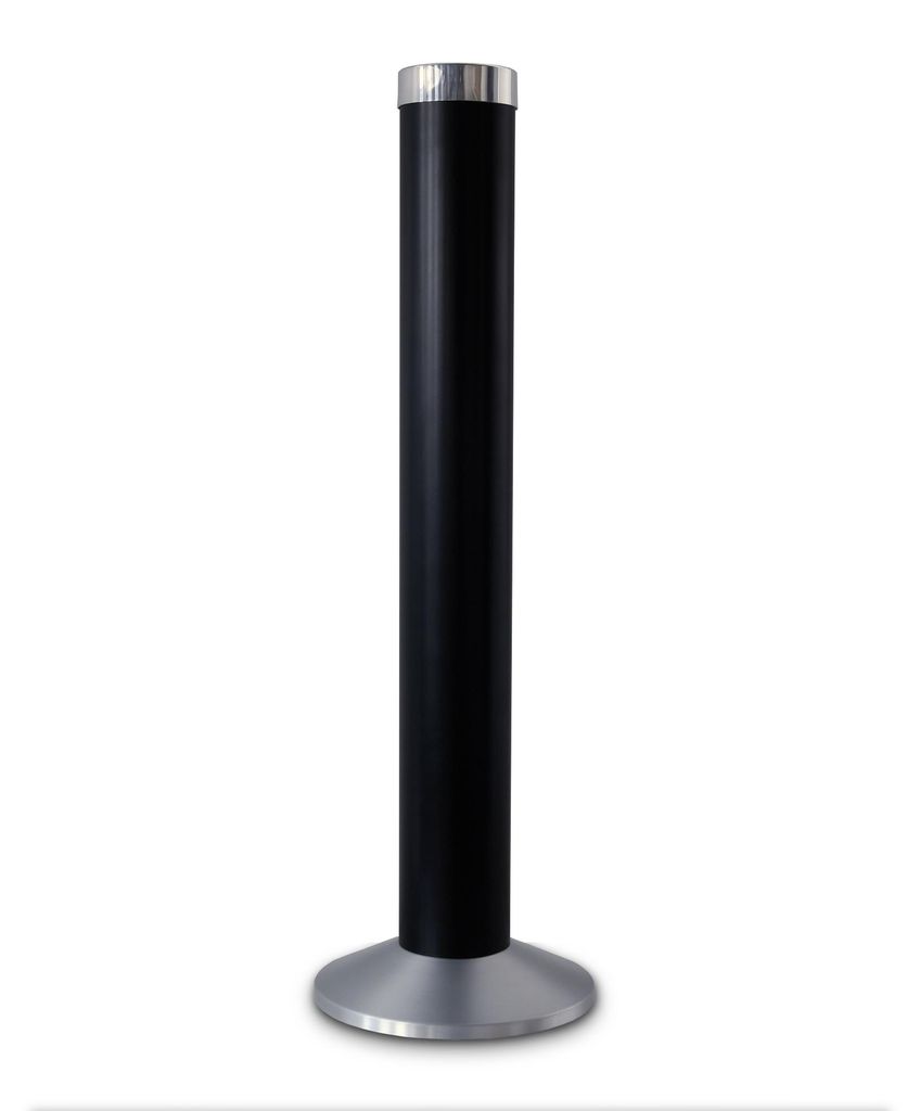 Aschenbecher Säule 81x25cm ALU schwarz SZAGATO Germany Aschenbecher groß Stand-Aschenbecher außen großer Aschenbecher stehend für draußen