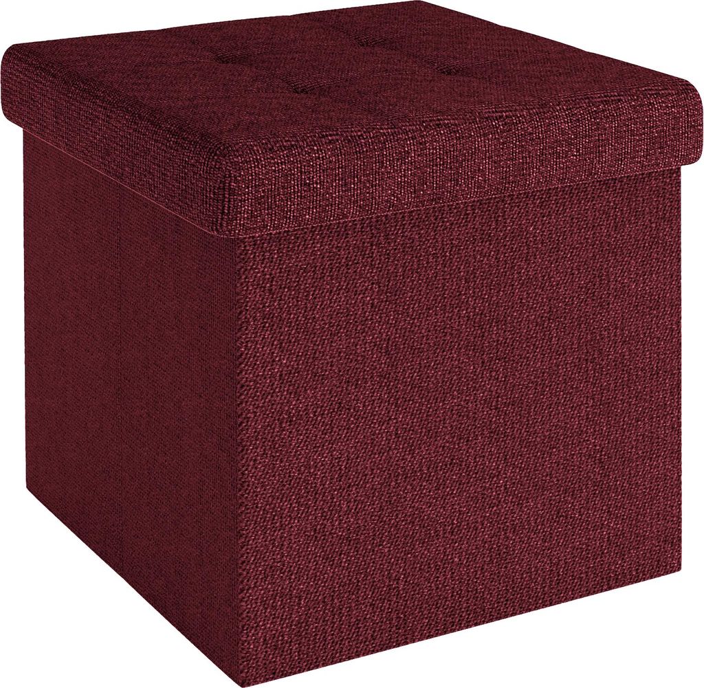 Intirilife Faltbare Sitzhocker 30x30x30 cm in KIRSCH ROT - Produktbild 