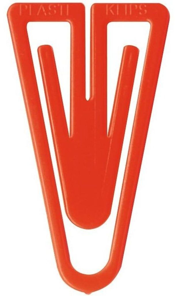 Büroklammern Super Plastiklips 250mm VE=1 Stück hellrot Produktbild 