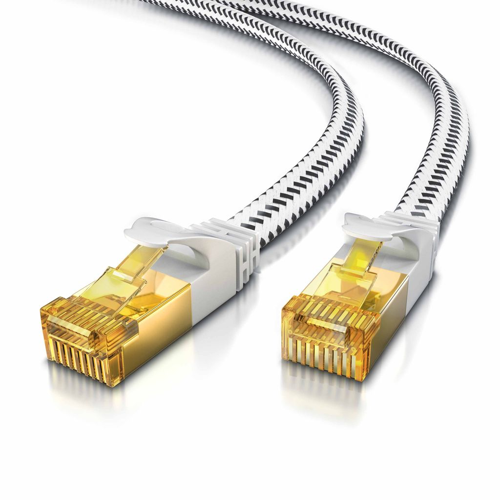 Flat cable CAT 7 raw cable patch cable RJ45 Ethernet 10Gbit/s U/FTP, 1,40 €