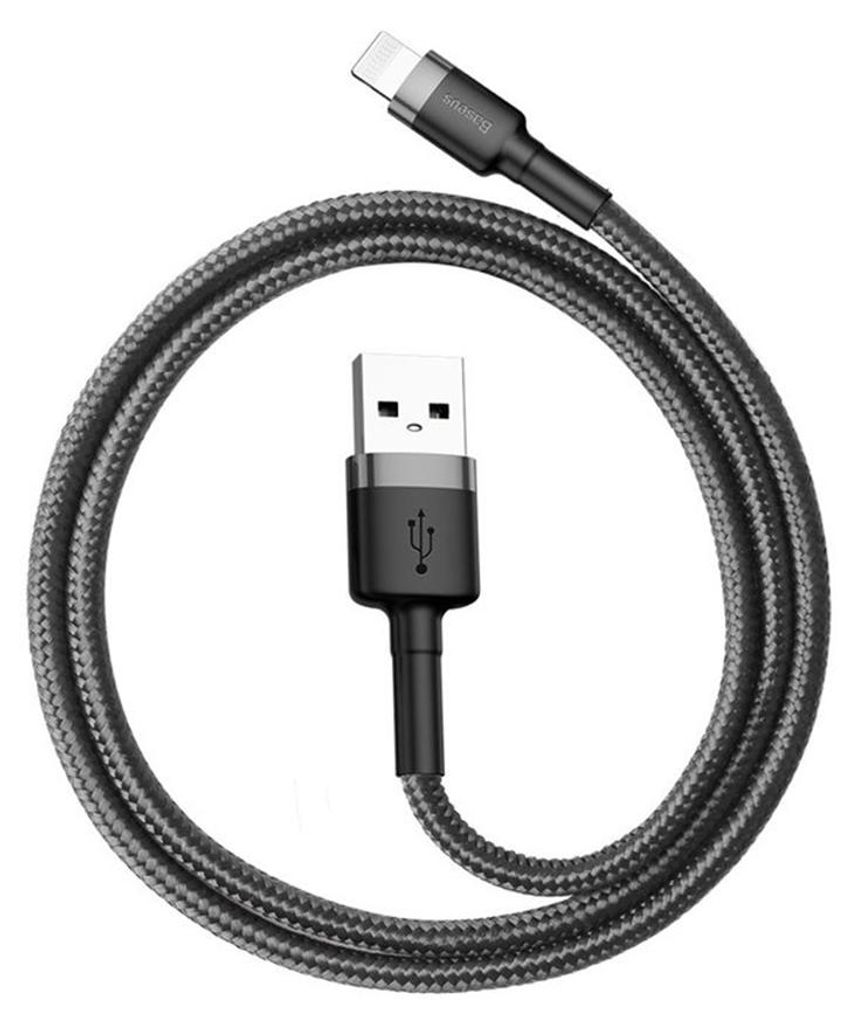 Baseus CALKLF-AG1 kabel Lightning 0,5 m szary, czarny Zdjęcie produktu 