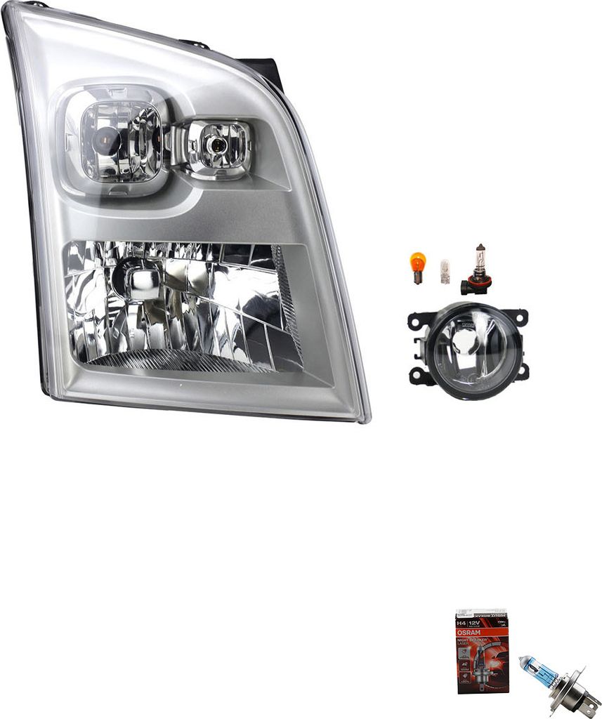 Johns, Scheinwerfer + Osram Night Breaker Laser passend für Ford Transit 06 07/06- H4 R 1452500 1545513 1435849 1452499 1464823 1486097 1504680 15...