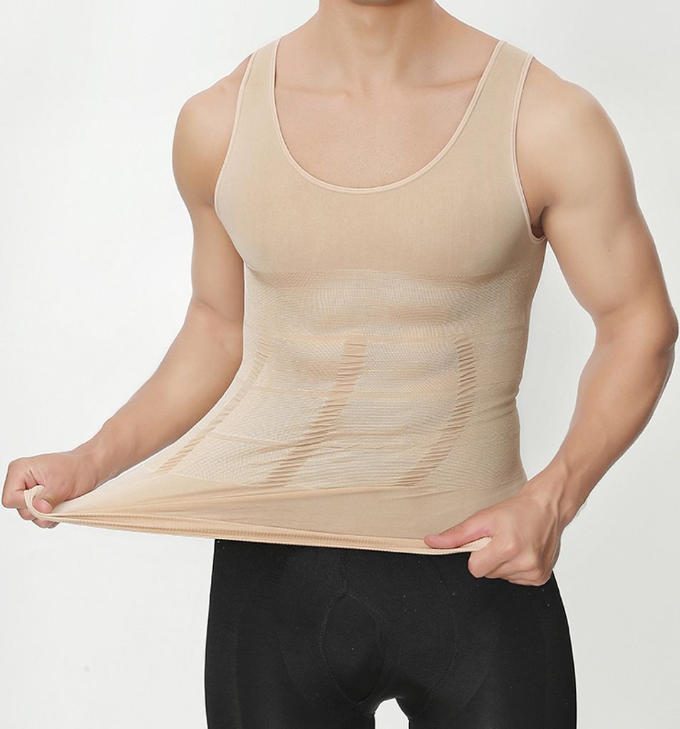 TAILONG Herren-Kompressionsshirt – Tank Top Zur Bauchkontrolle, Figurbetont, Aus Polyester/Spandex