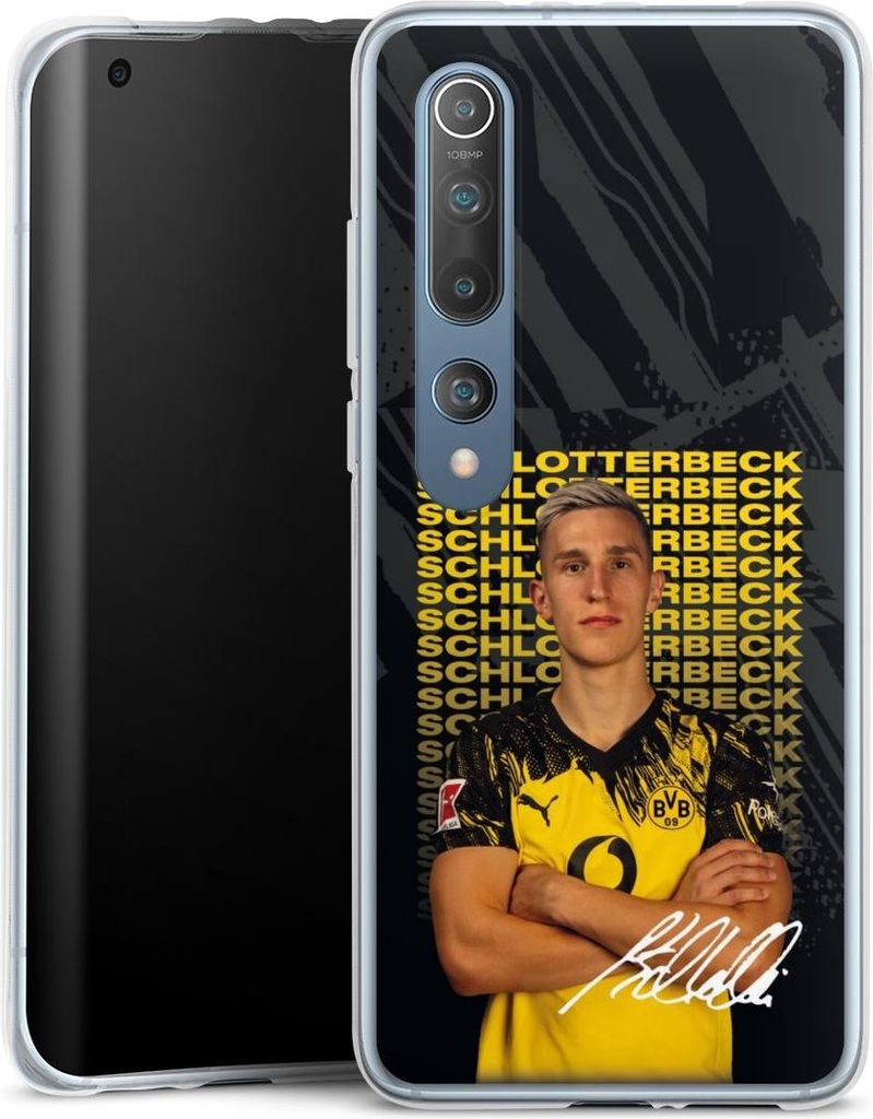 DeinDesign Handyhülle für Xiaomi Mi 10 Silikon Hülle Case Smartphone Schutzhülle BVB Borussia Dortmund Nico Schlotterbeck